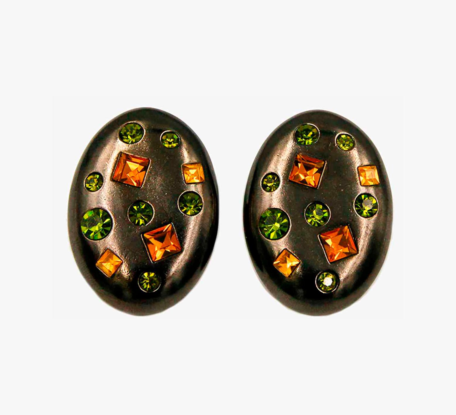 Vintage Yves Saint Laurent Clip-On Earrings, 1980s In Good Condition For Sale In New York, NY