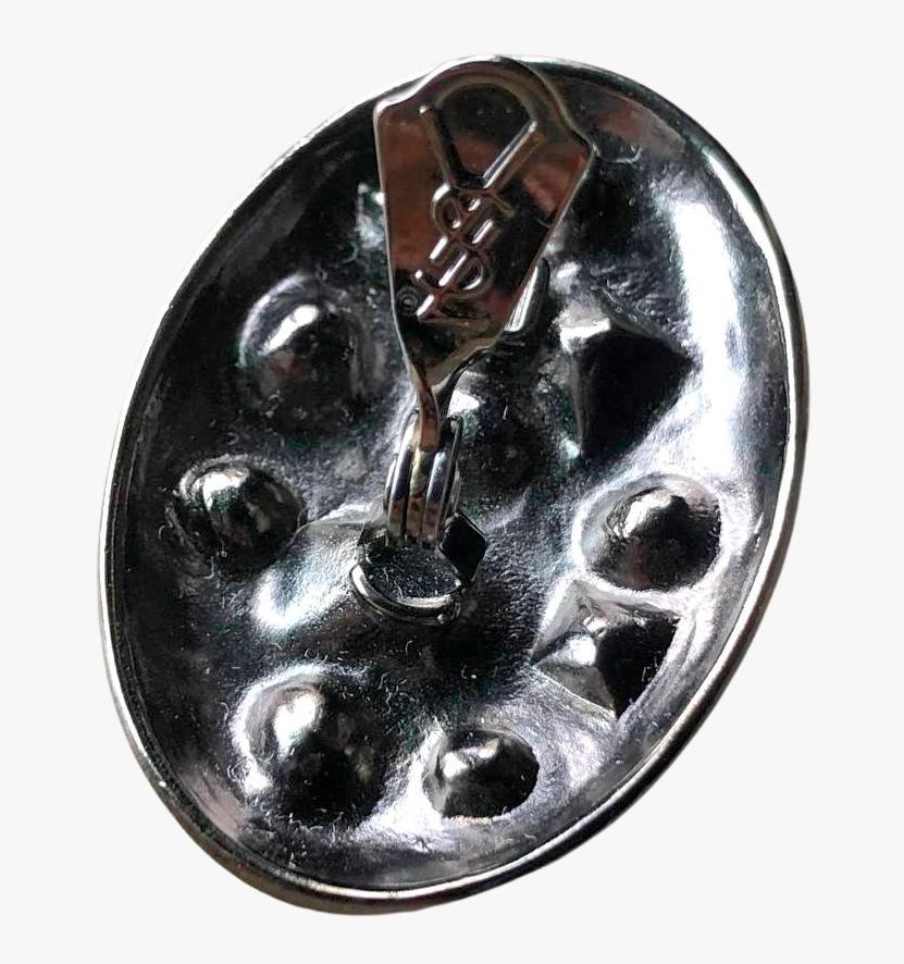 Vintage Yves Saint Laurent Clip-On Earrings, 1980s For Sale 1