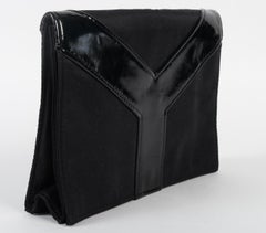 Vintage Yves Saint-Laurent Clutch Bag, Black Leather, 20th Century.