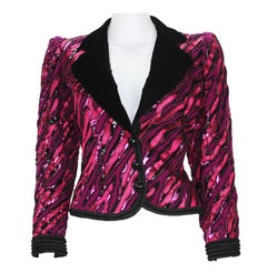 Vintage Yves Saint Laurent Couture Numbered Fully Embellished Blazer Jacket