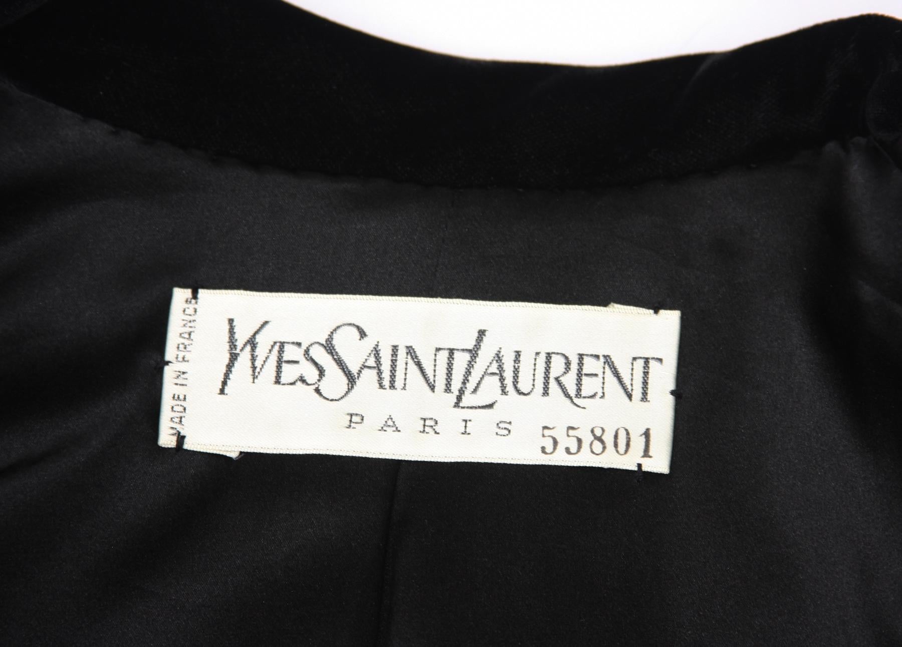 Vintage Yves Saint Laurent Couture Numbered Fully Embellished Blazer Jacket  For Sale 1