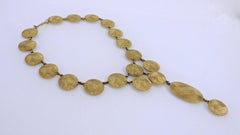 Vintage Yves Saint Laurent Disc Lariat Necklace
