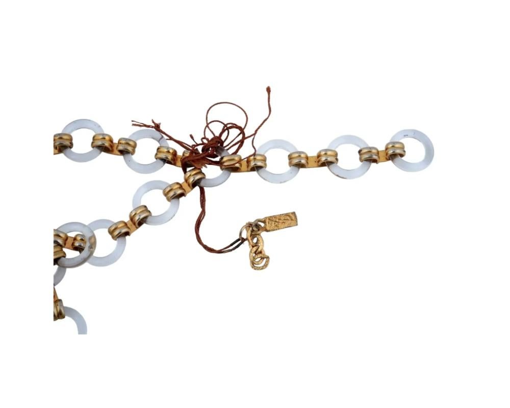 Vintage Yves Saint Laurent Double Disc Chain Belt In Good Condition In New York, NY