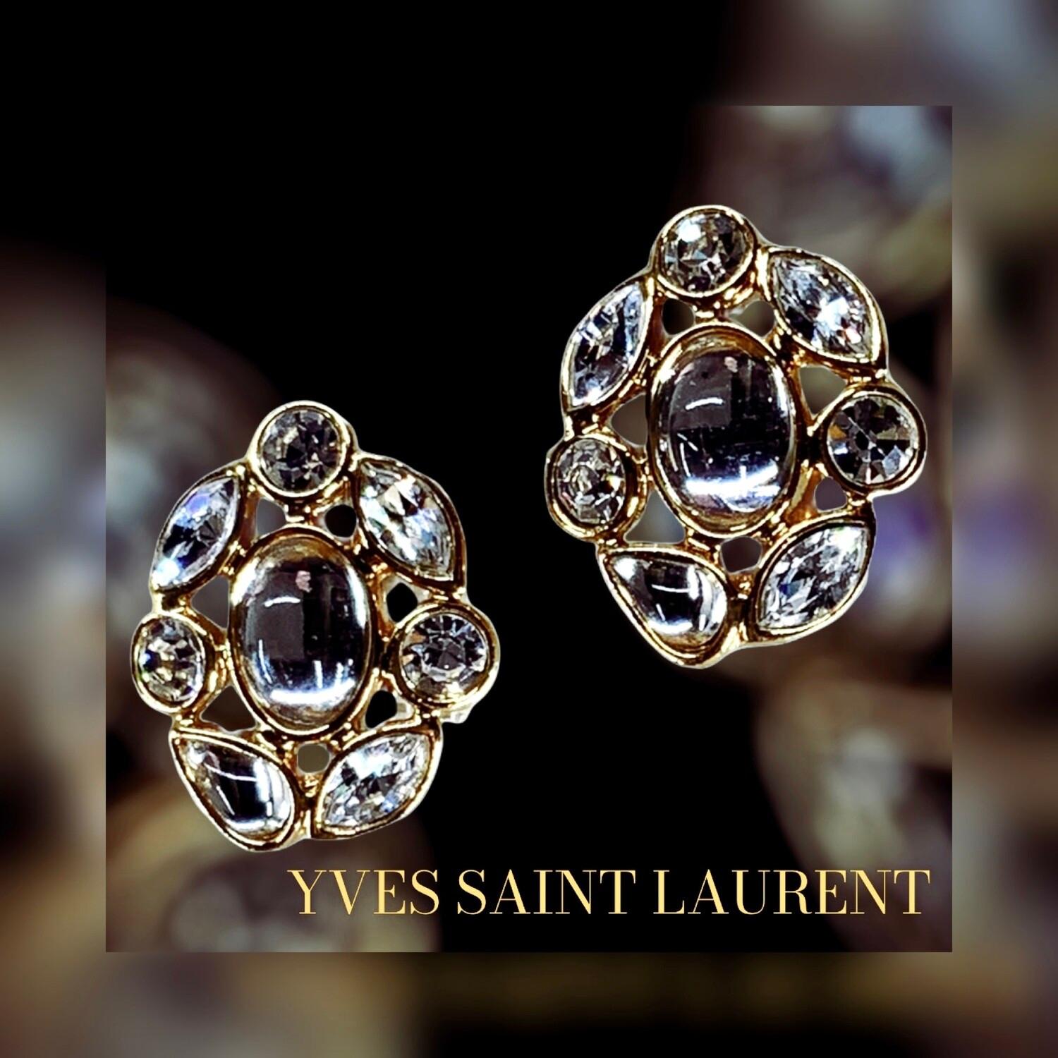 Vintage YVES SAINT LAURENT earrings In Good Condition For Sale In BÈGLES, FR
