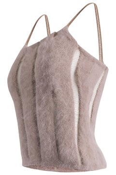 Vintage Yves Saint Laurent F/W 2001 Pink Angora Top