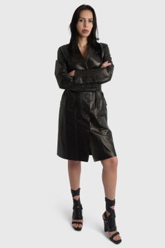 Vintage Yves Saint Laurent F/W 2001 Runway Leather Wrap Sandals