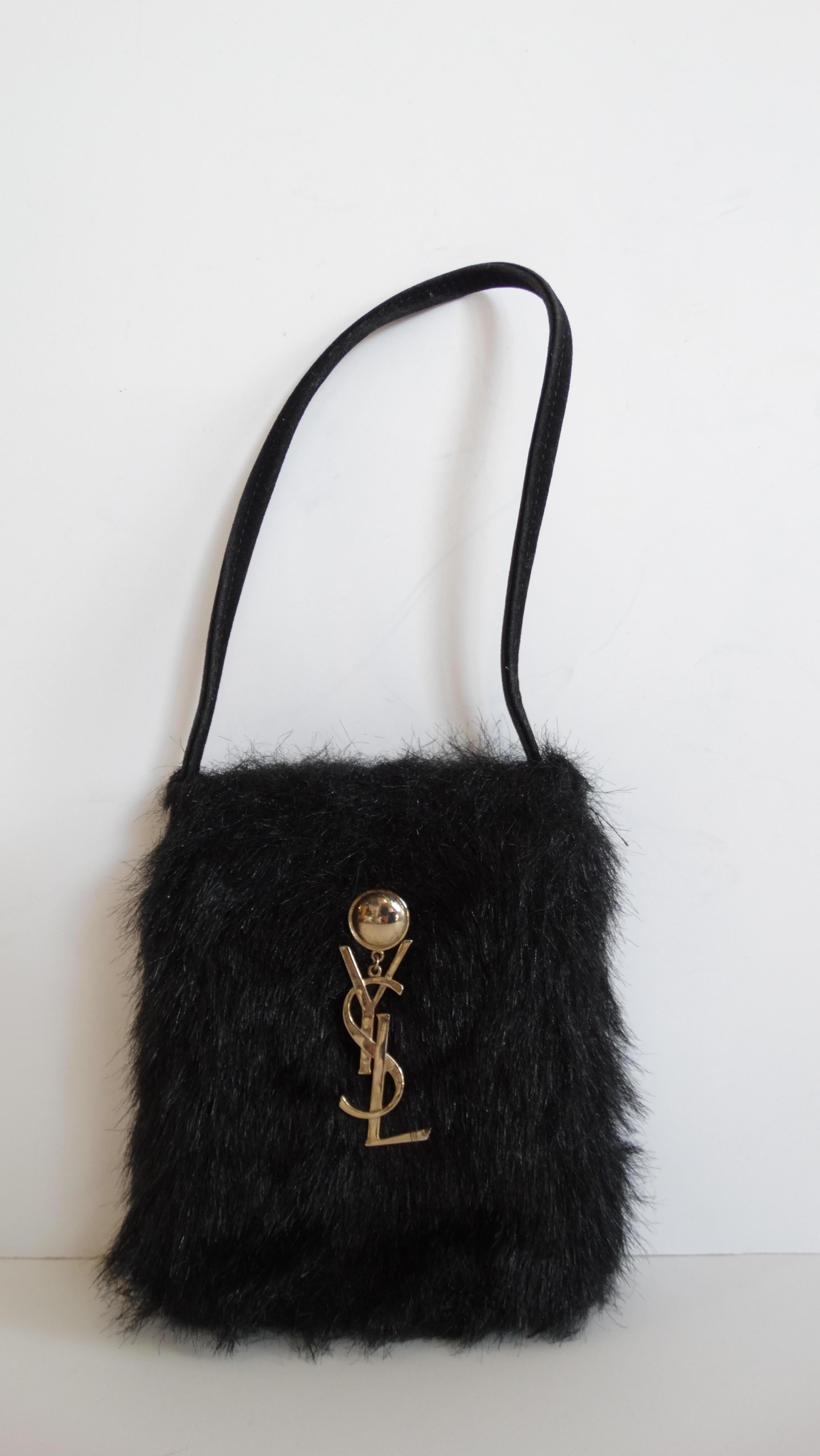 Vintage Yves Saint Laurent Faux Fur Bag 1