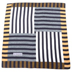 ysl silk scarf vintage Vintage Yves Saint Laurent Geometric Lines Print Black Gold
Brown Silk Scarf