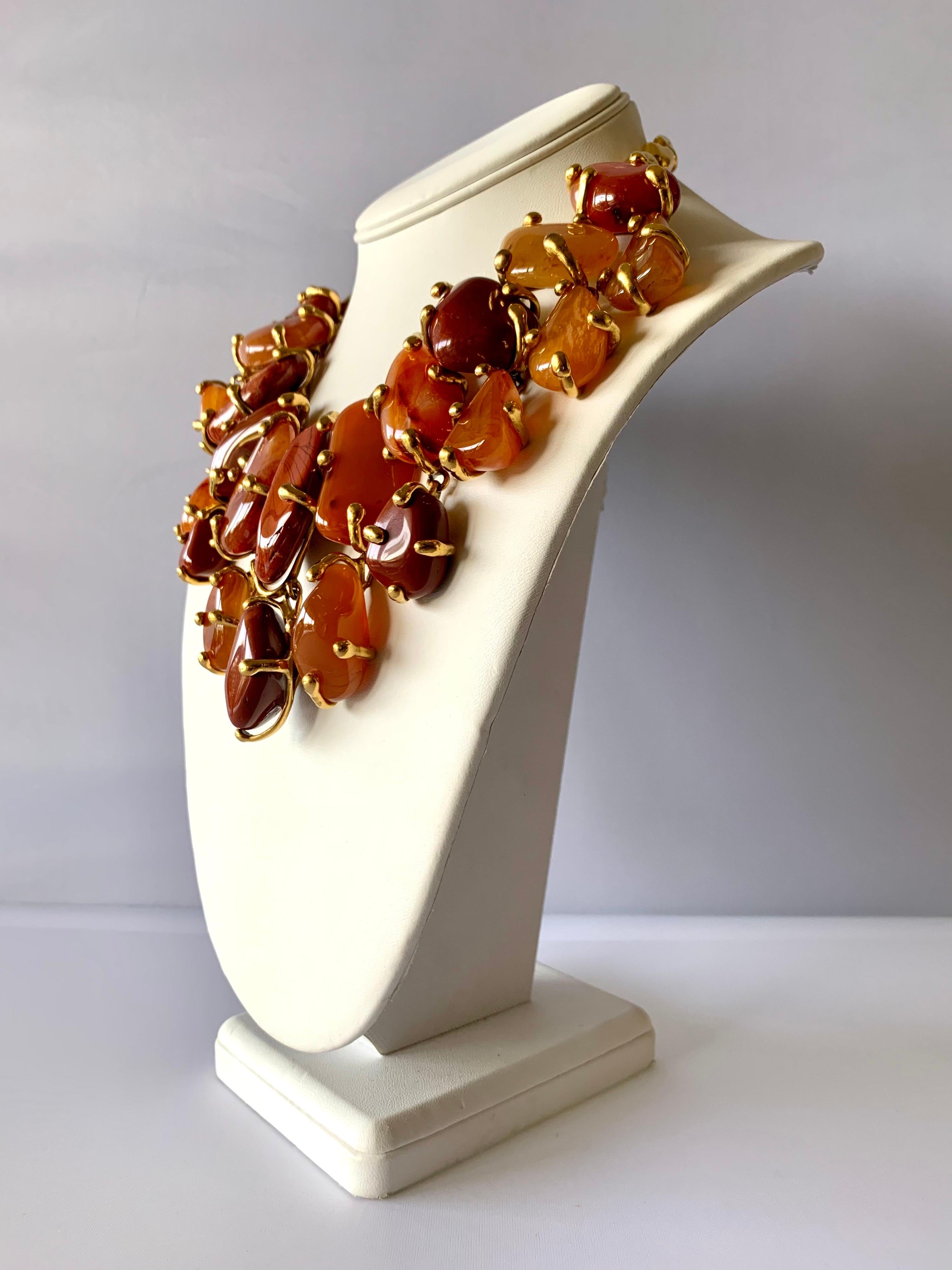 vintage carnelian necklace