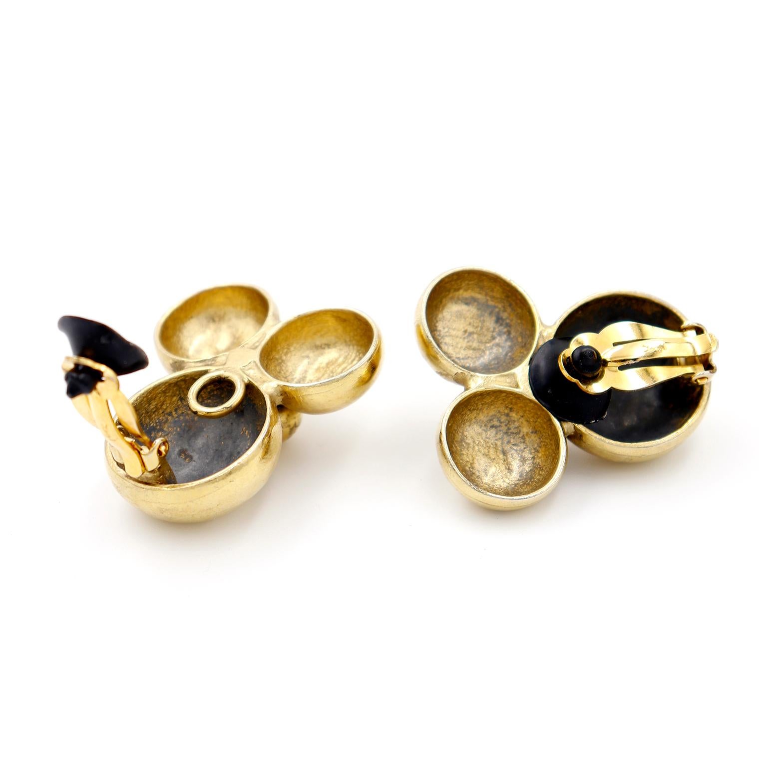 Yves Saint Laurent Gold Plated Bubble Vintage Cuff Bracelet & Earrings Set For Sale 1