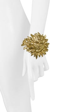 Vintage Yves Saint Laurent Goossens Sun King Cuff 1990