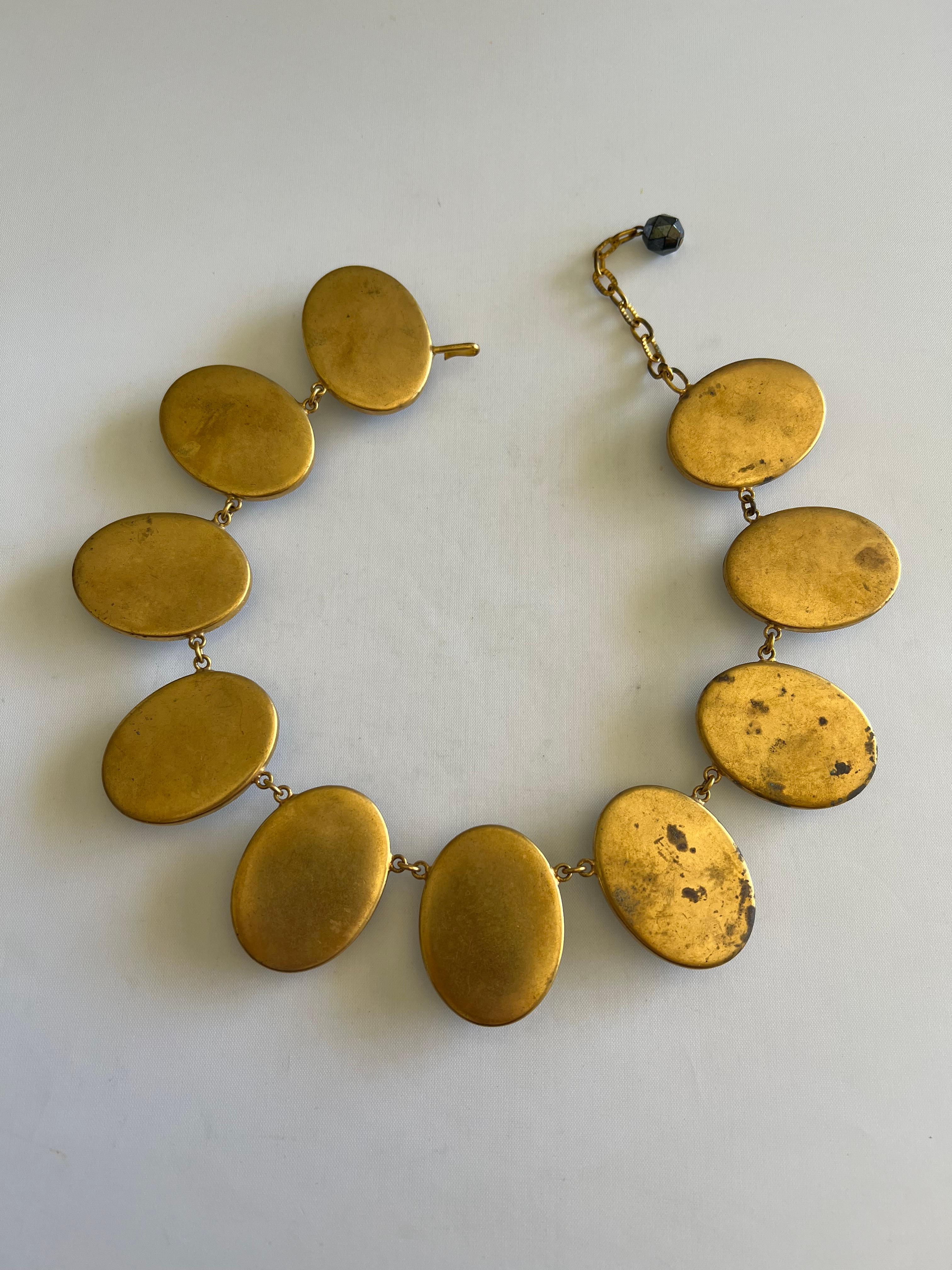 Vintage Yves Saint Laurent Grey Necklace 1970's For Sale 1