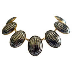 Collar Vintage Yves Saint Laurent Gris Años 70
