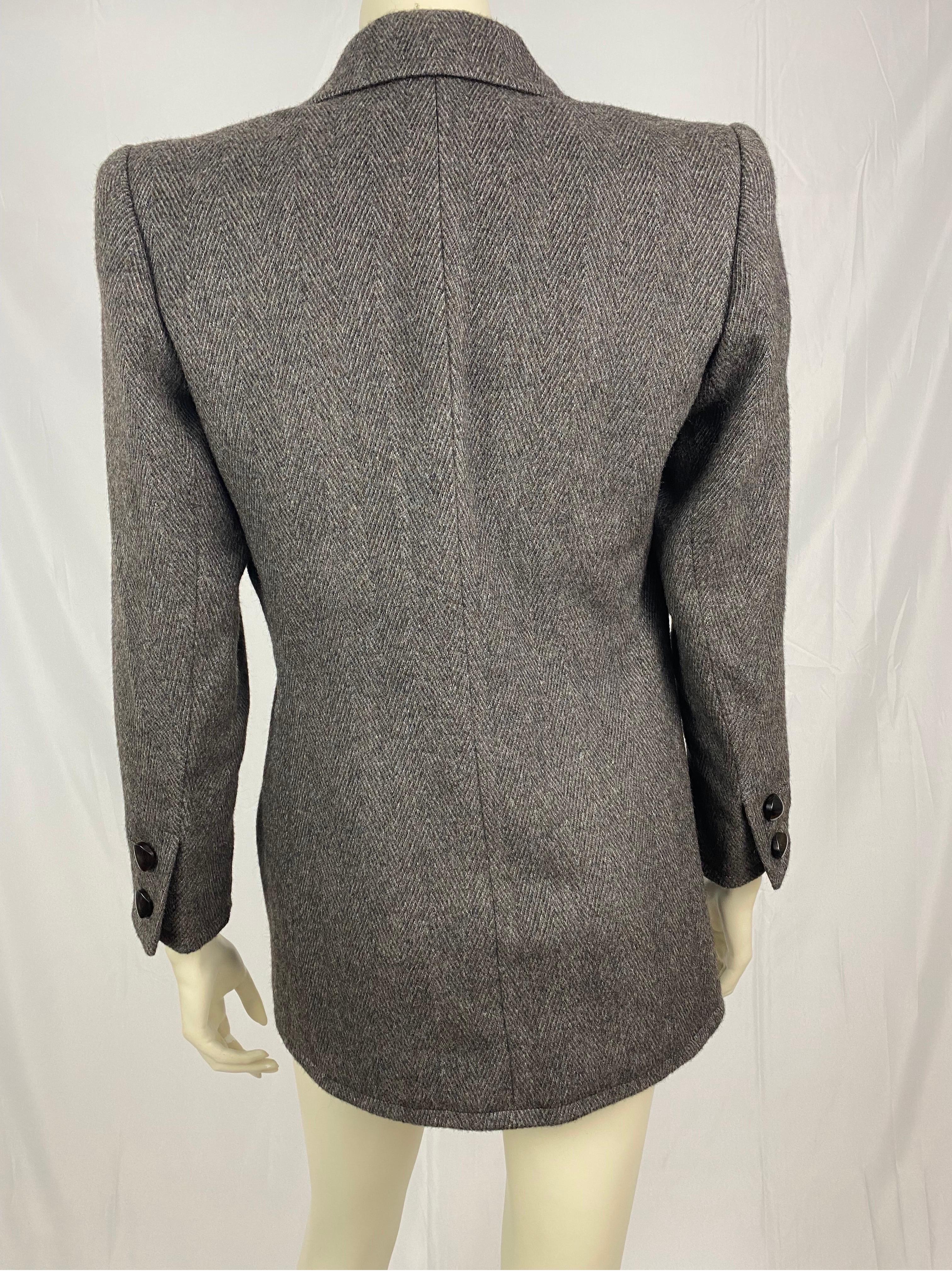 Vintage Yves saint Laurent Haute couture wool jacket  7