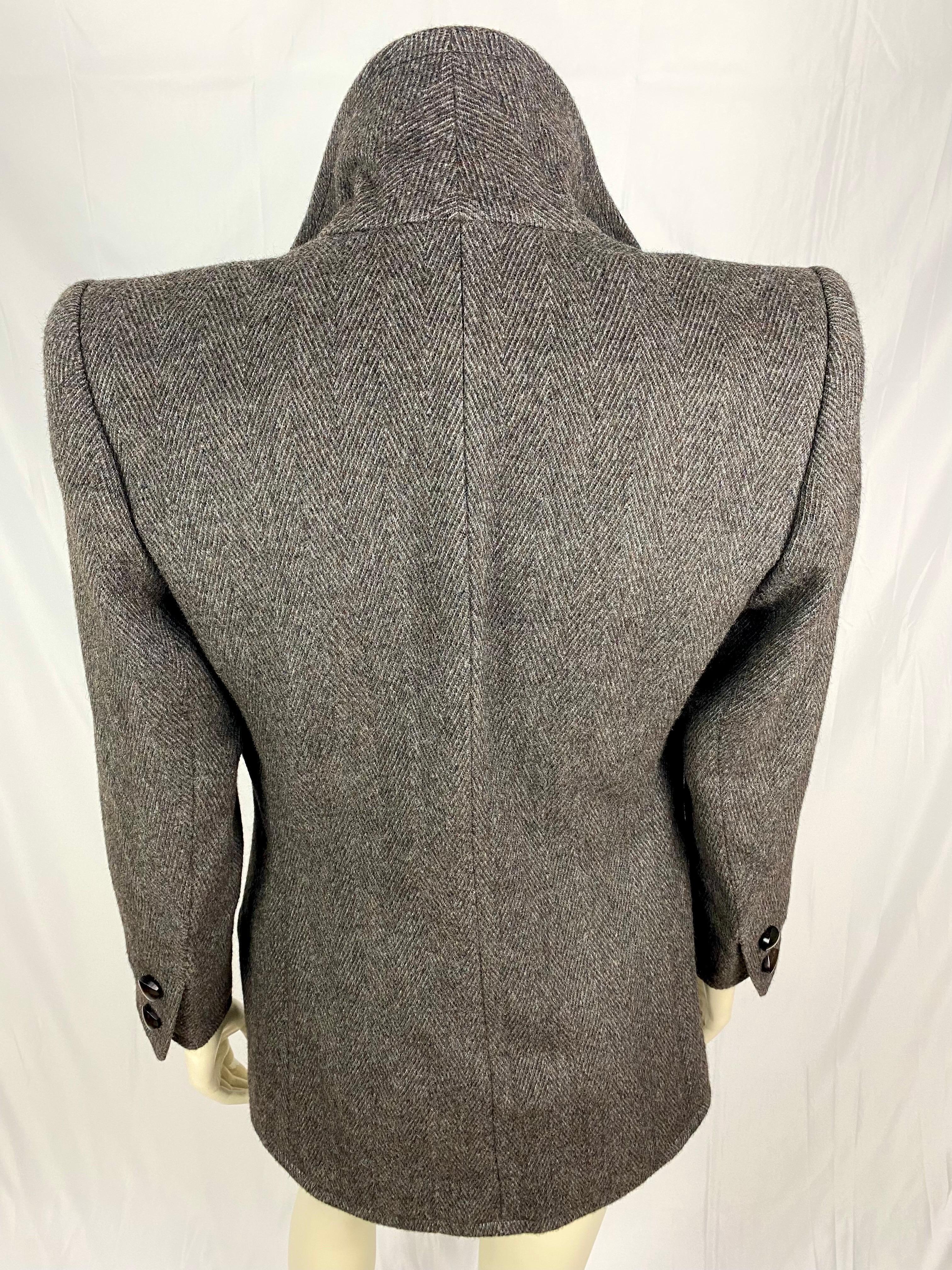 Vintage Yves saint Laurent Haute couture wool jacket  4