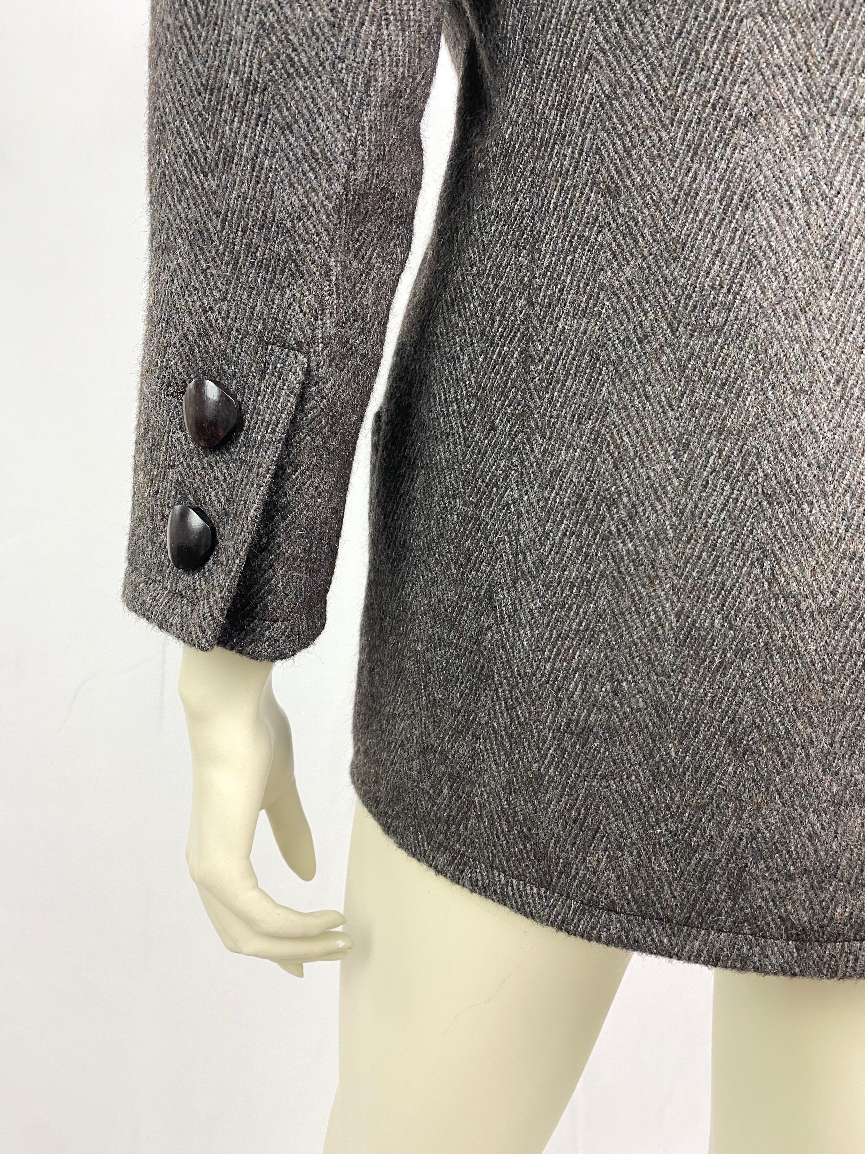 Vintage Yves saint Laurent Haute couture wool jacket  5