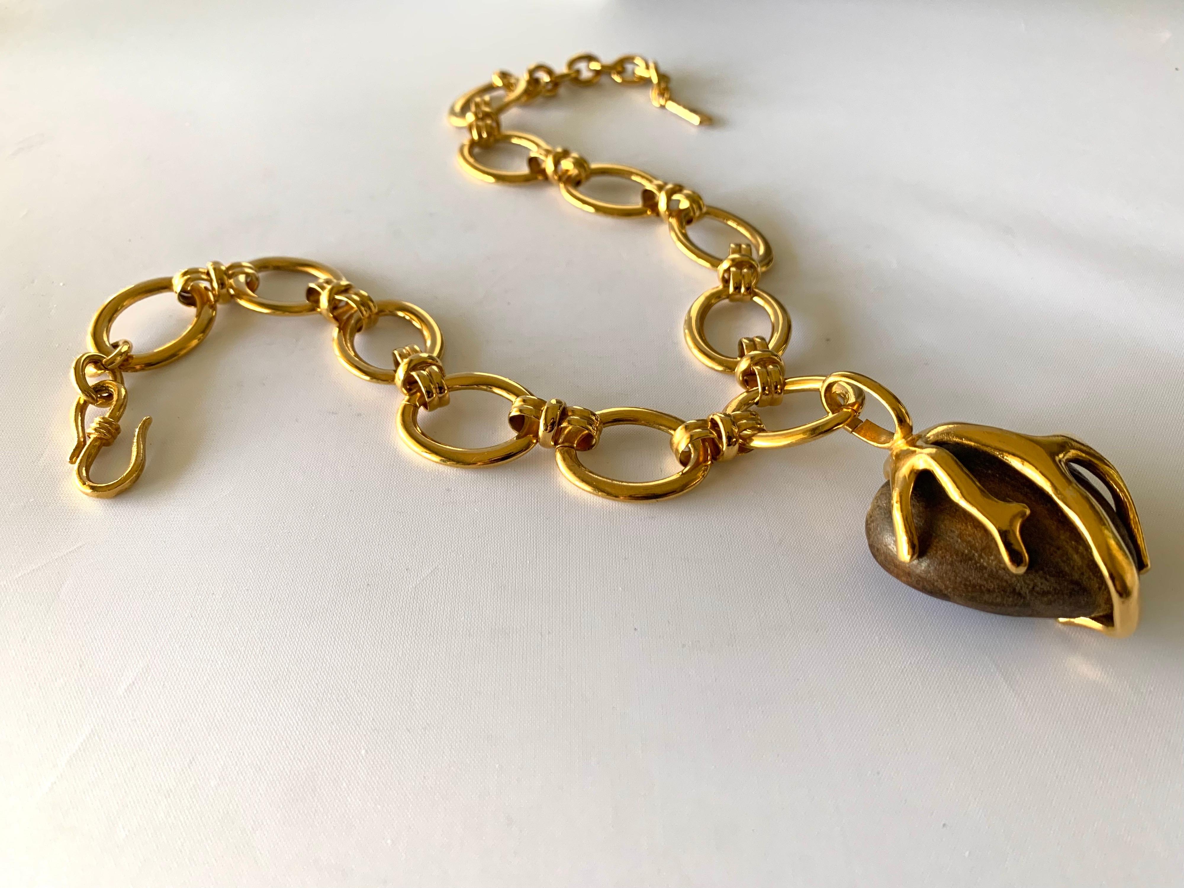 Artisan Vintage Yves Saint Laurent Heart Necklace