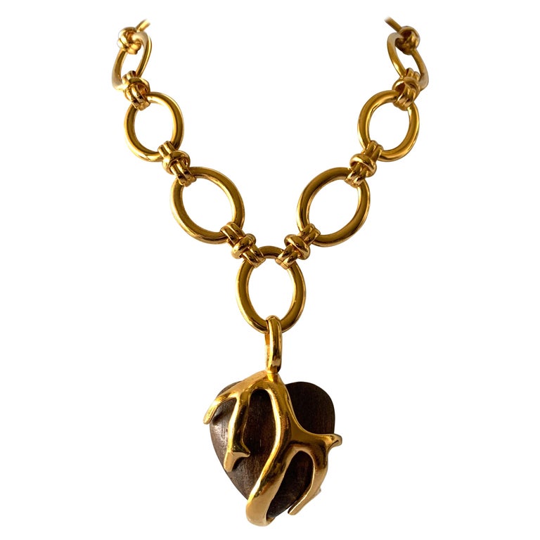 Ysl heart necklace clearance
