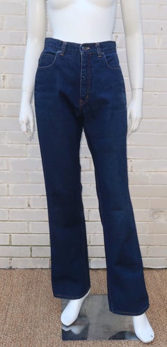Vintage Yves Saint Laurent High Rise Blue Jeans Pants