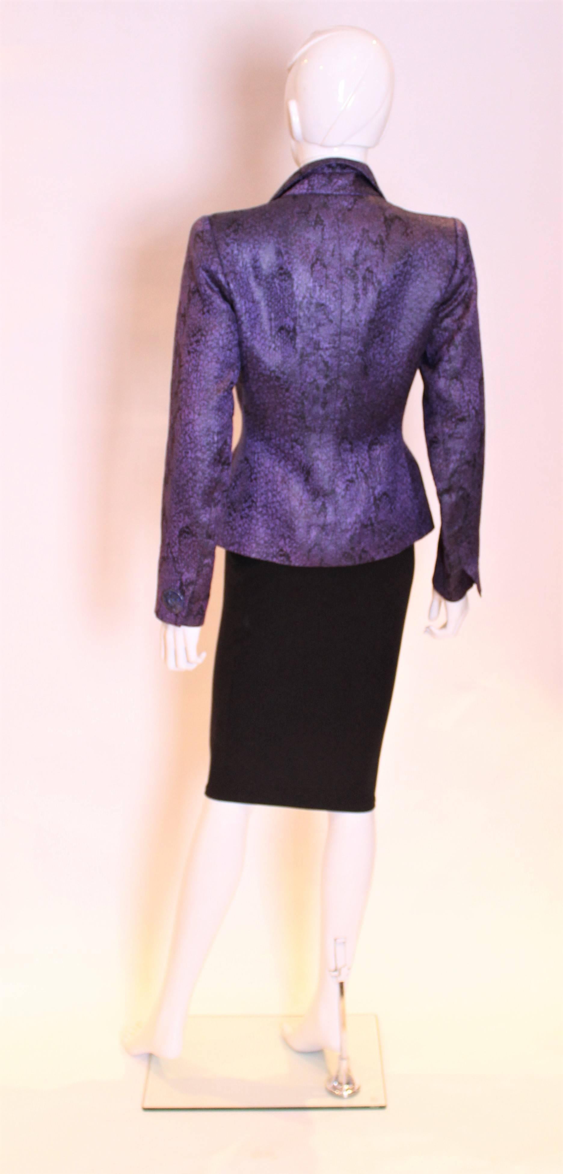 Women's Vintage Yves Saint Laurent Lilac and Black Jacket For Sale