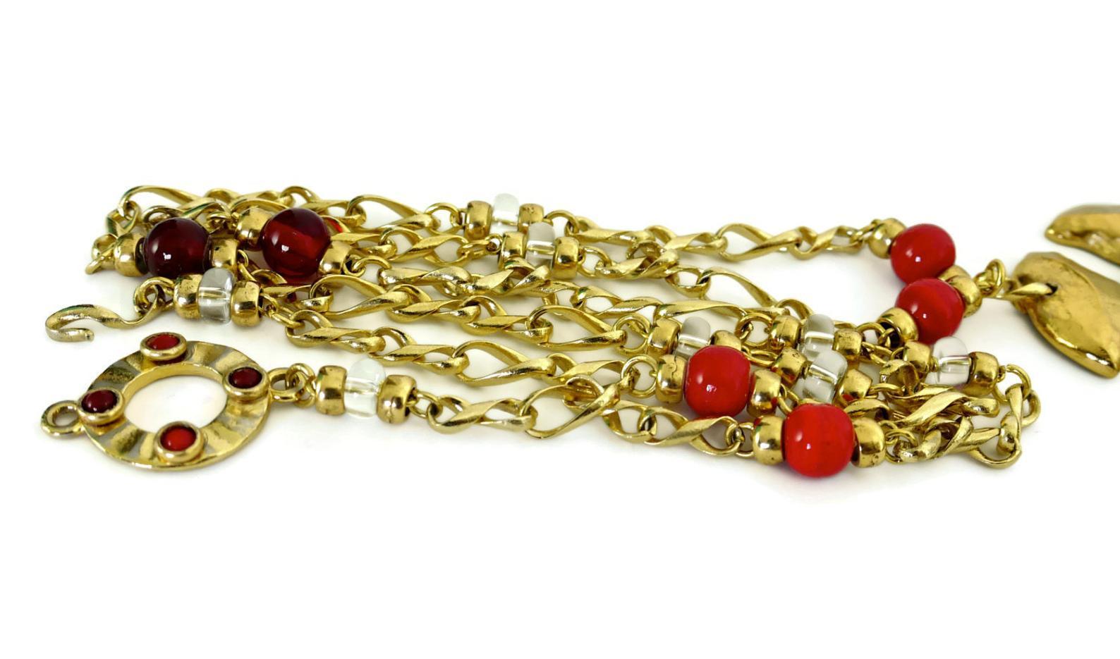 Women's Vintage YVES SAINT LAURENT Maltese Poured Glass Necklace by Robert Goossens