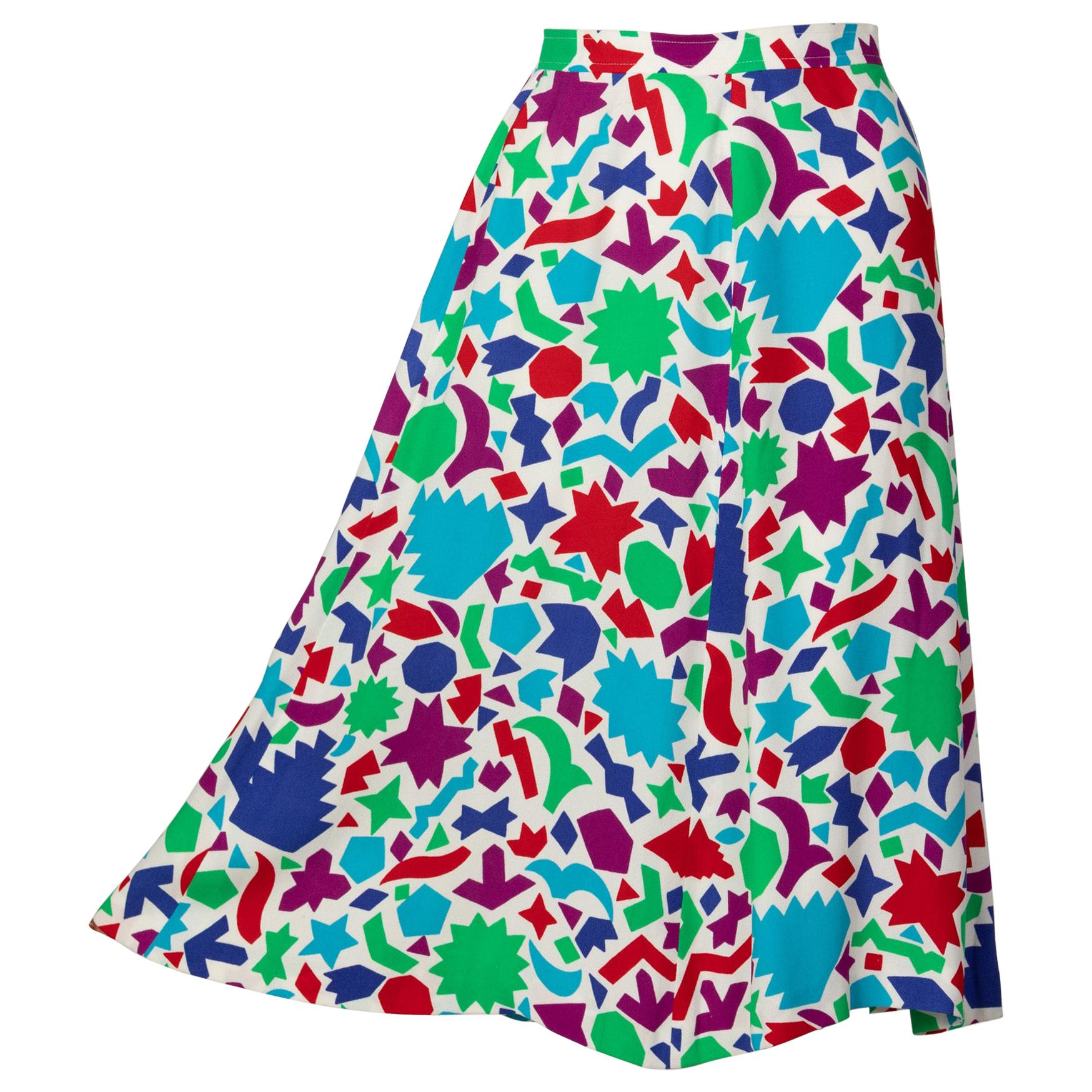 Vintage Yves Saint Laurent Matisse Inspired Skirt YSL For Sale