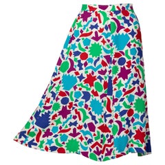 Retro Yves Saint Laurent Matisse Inspired Skirt YSL