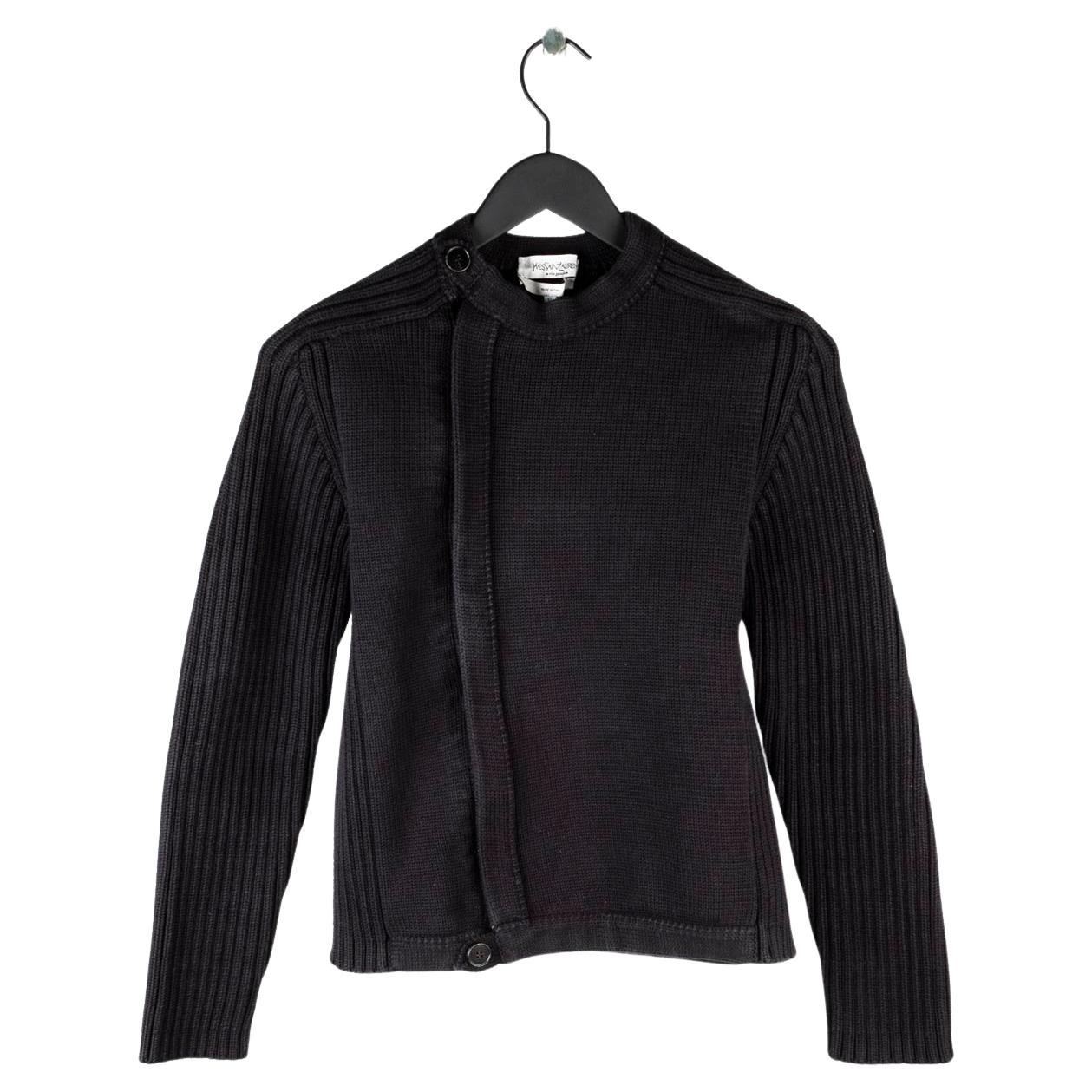 Vintage Yves Saint Laurent Men Sweater Full Zip Unisex, Small, S660  For Sale