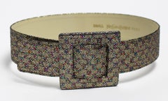 Vintage Yves Saint Laurent Metallic Glitter  Belt