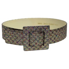 Vintage Yves Saint Laurent Metallic Glitter  Belt
