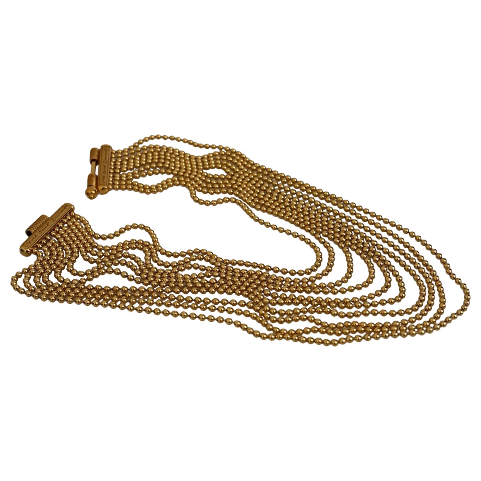 Vintage YVES SAINT LAURENT Multi Layer Chain Necklace