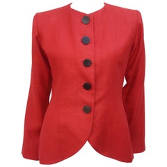 Vintage Yves Saint Laurent Orange Linen Jacket