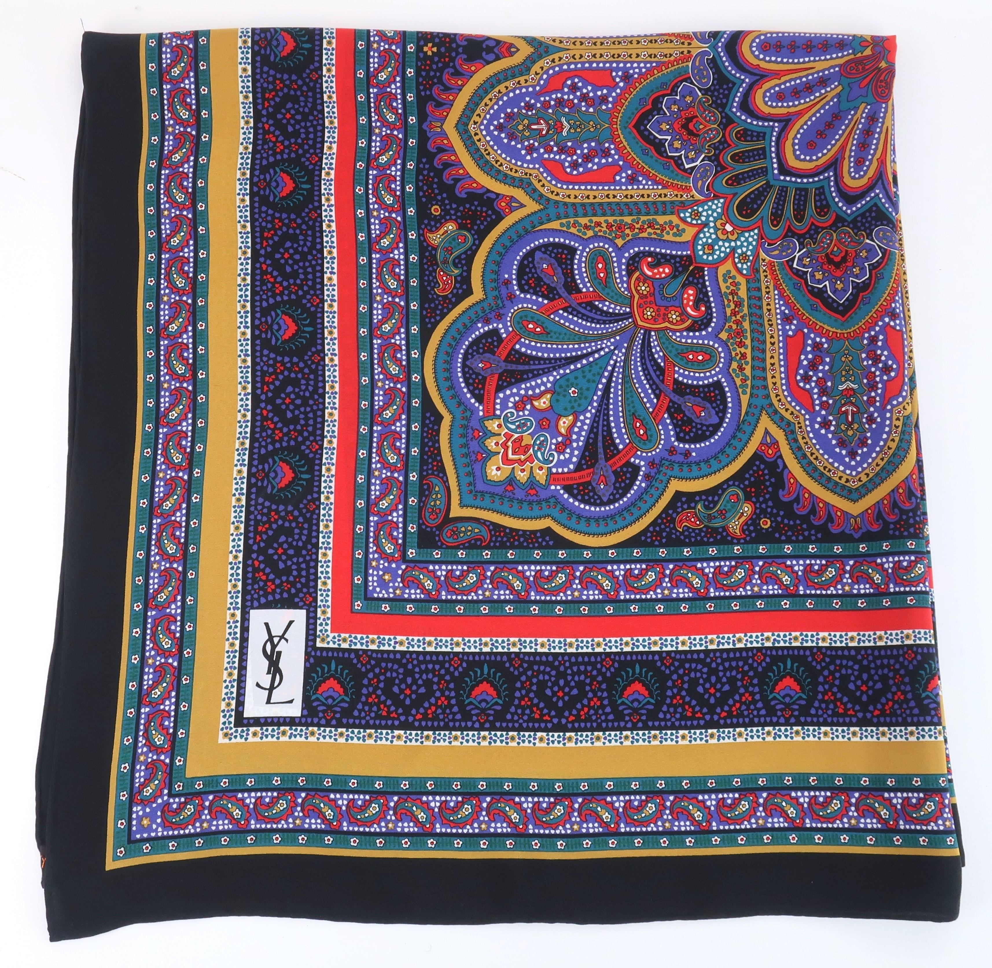 Sciarpa in seta stile paisley di Yves Saint Laurent in vendita 5