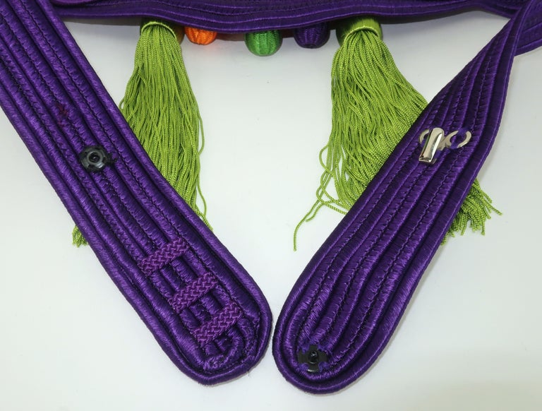 Vintage YSL cumber-bun belt Vintage YVES SAINT LAURENT Passementerie Silk Tassel  main image 3