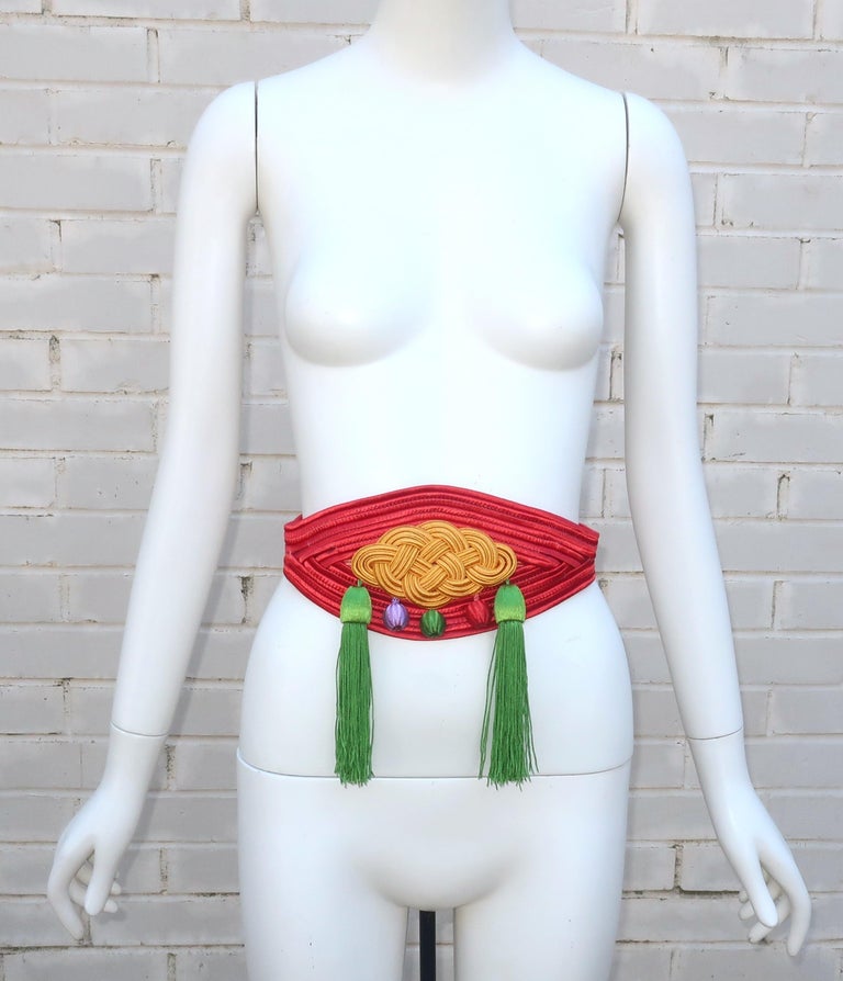Vintage YSL cumber-bun belt Saint Laurent - Silk cummerbund Saint Laurent main image 4