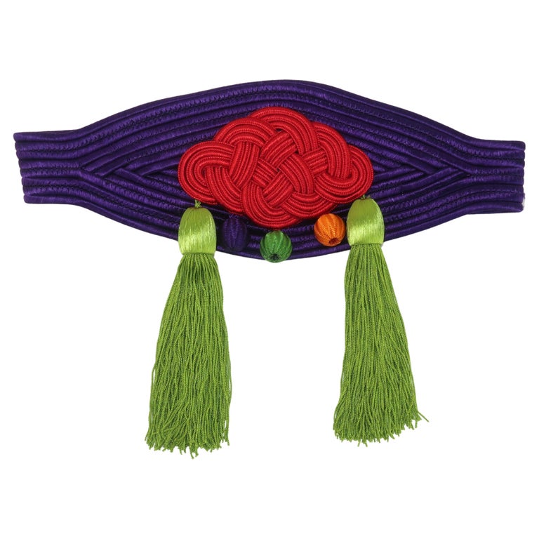 Vintage YSL cumber-bun belt Saint Laurent - Silk cummerbund Saint Laurent main image 3