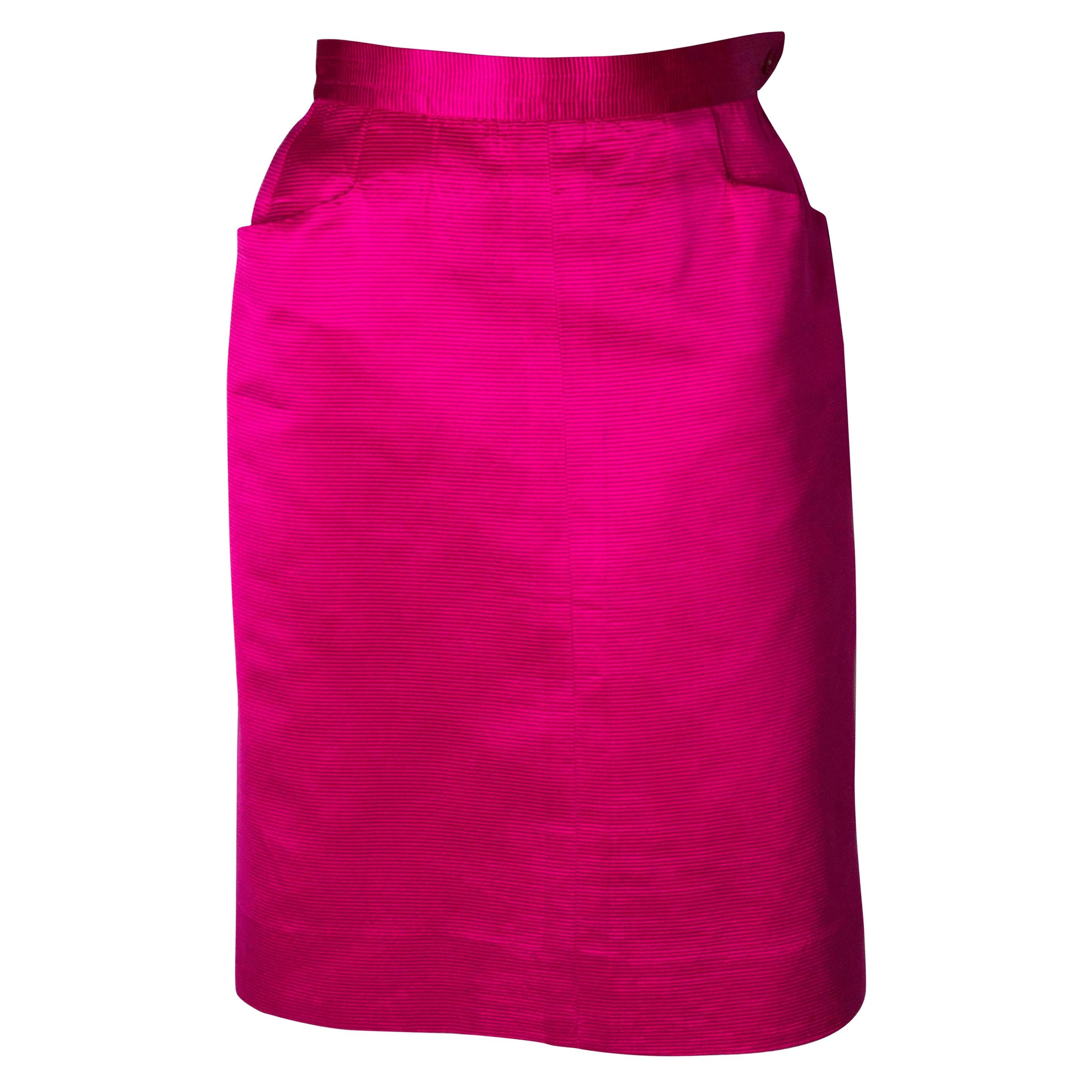  Vintage Yves Saint Laurent  Pink Skirt