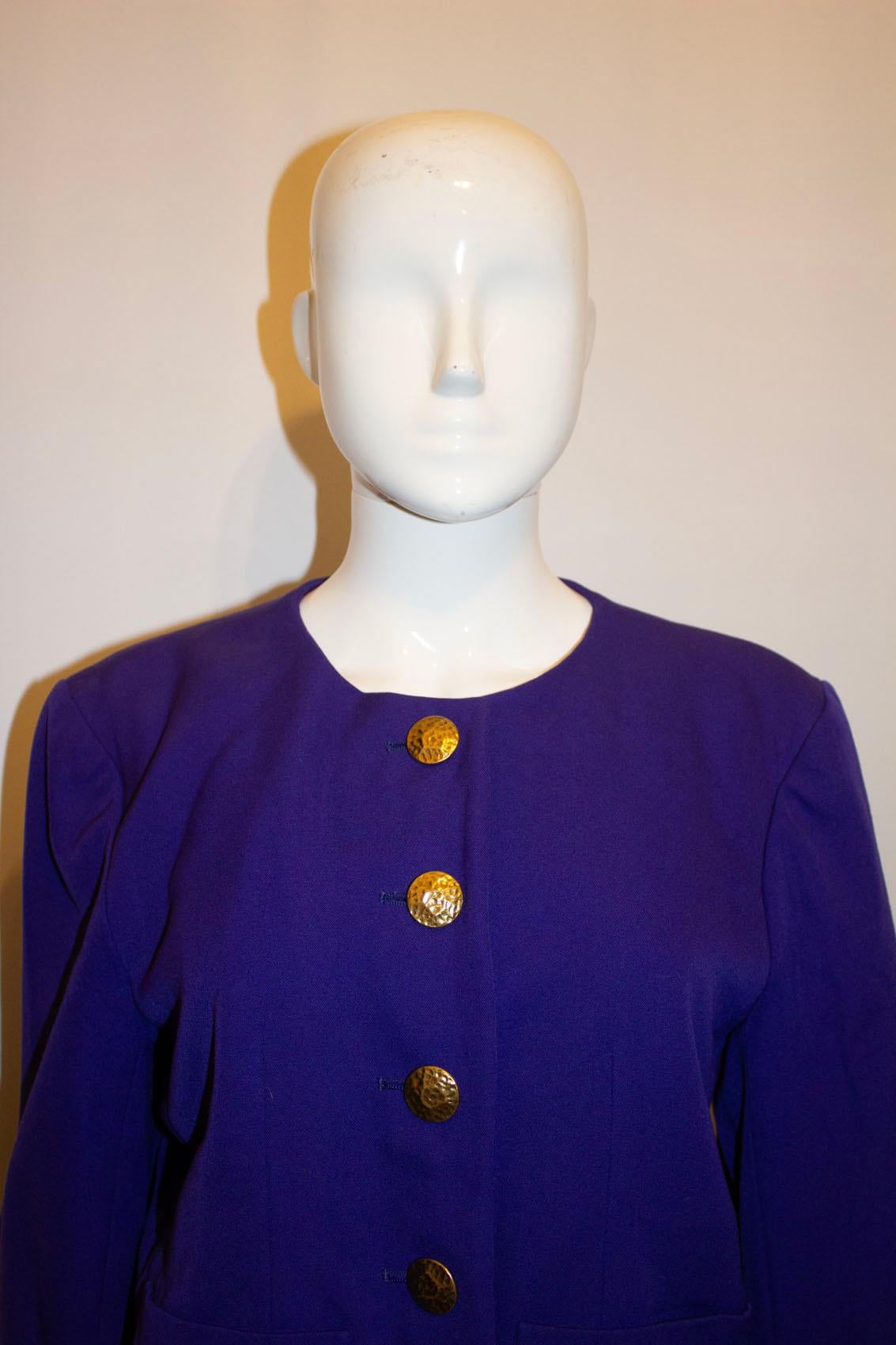 Women's Vintage Yves Saint Laurent Purple Jacket For Sale