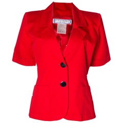 Vintage Yves Saint Laurent Rote Vintage-Jacke