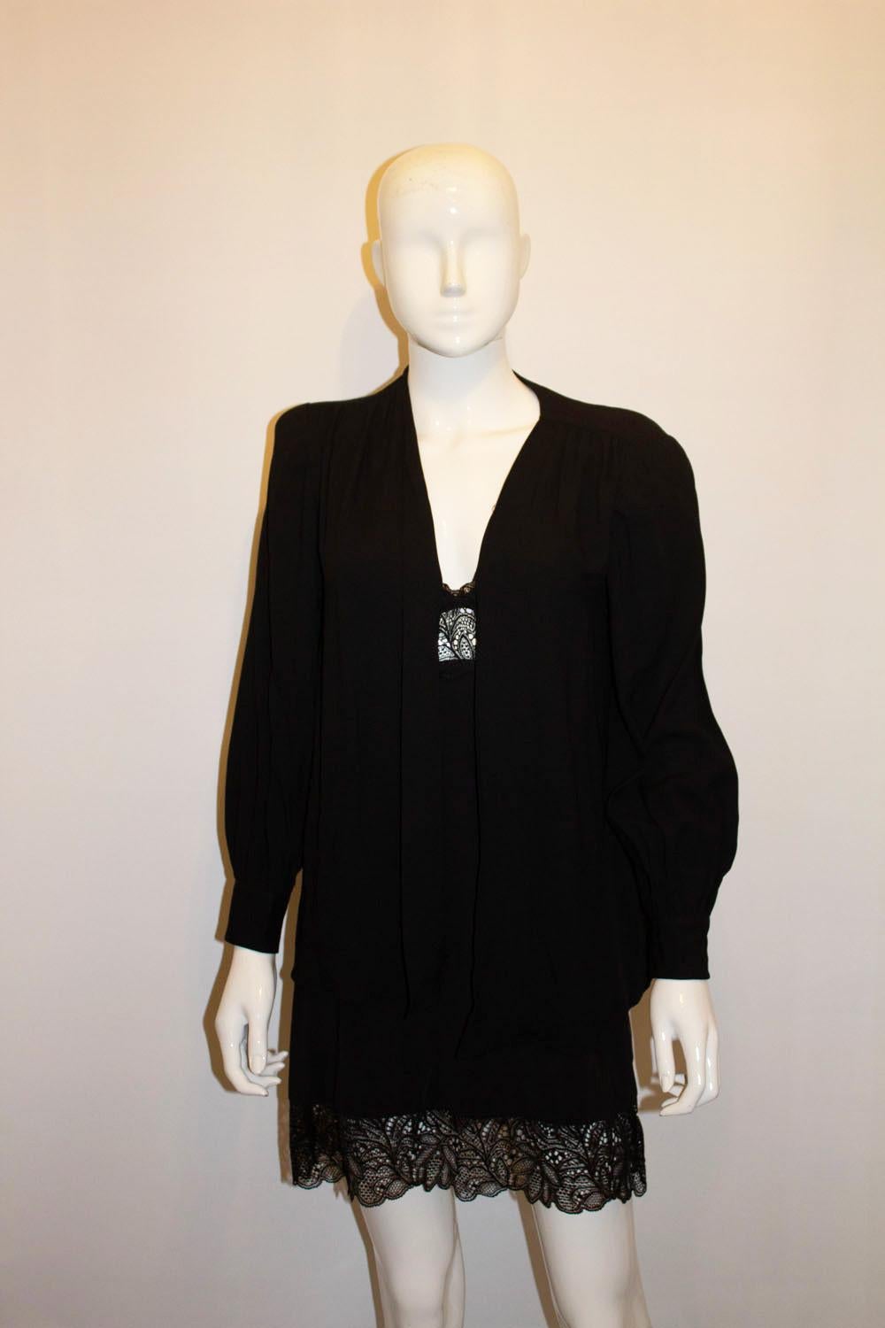 Women's Vintage Yves Saint Laurent Rive Gauche Black Jacket For Sale