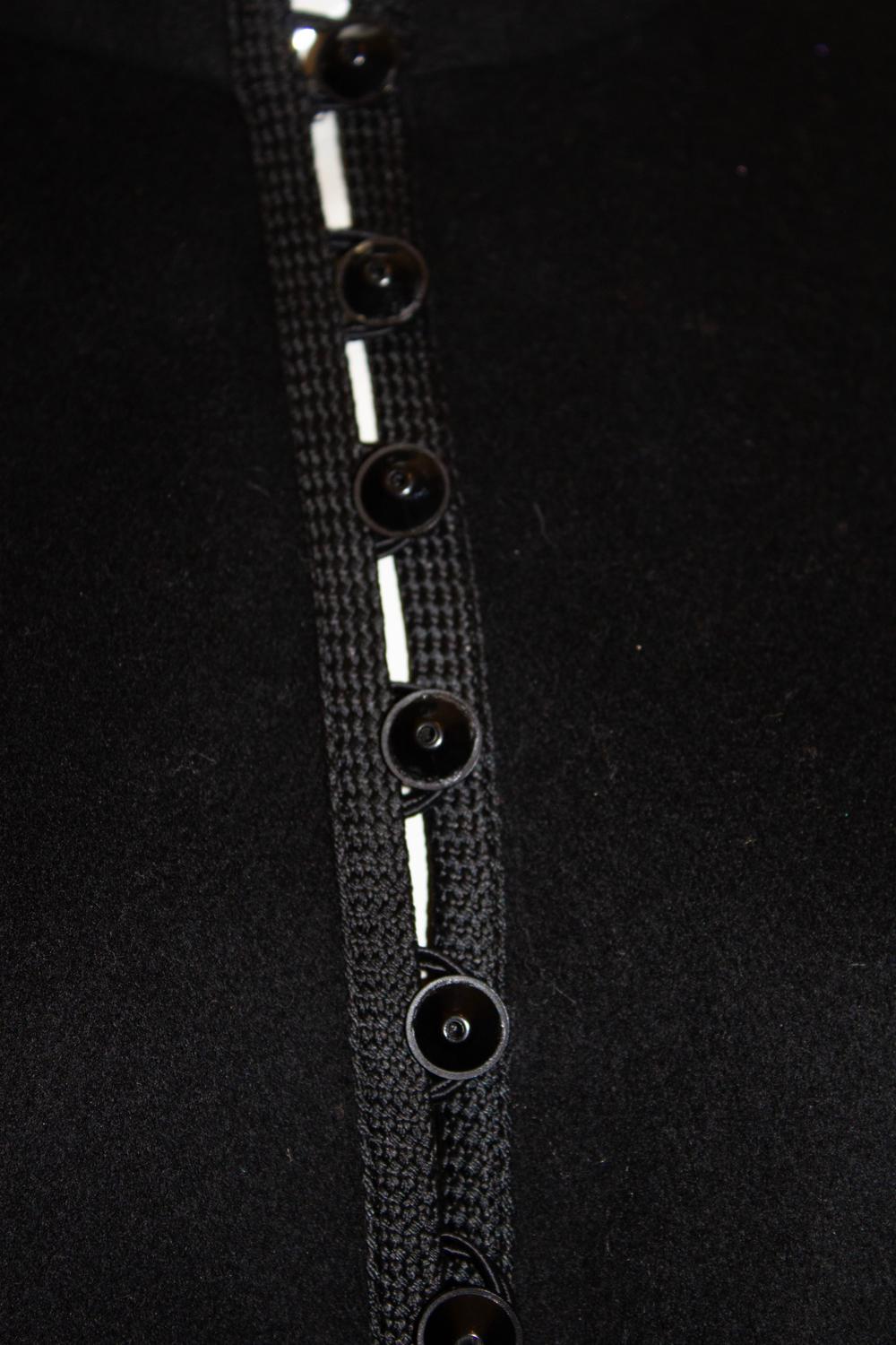 Women's or Men's Vintage Yves Saint Laurent Rive Gauche Black Wool Cape For Sale