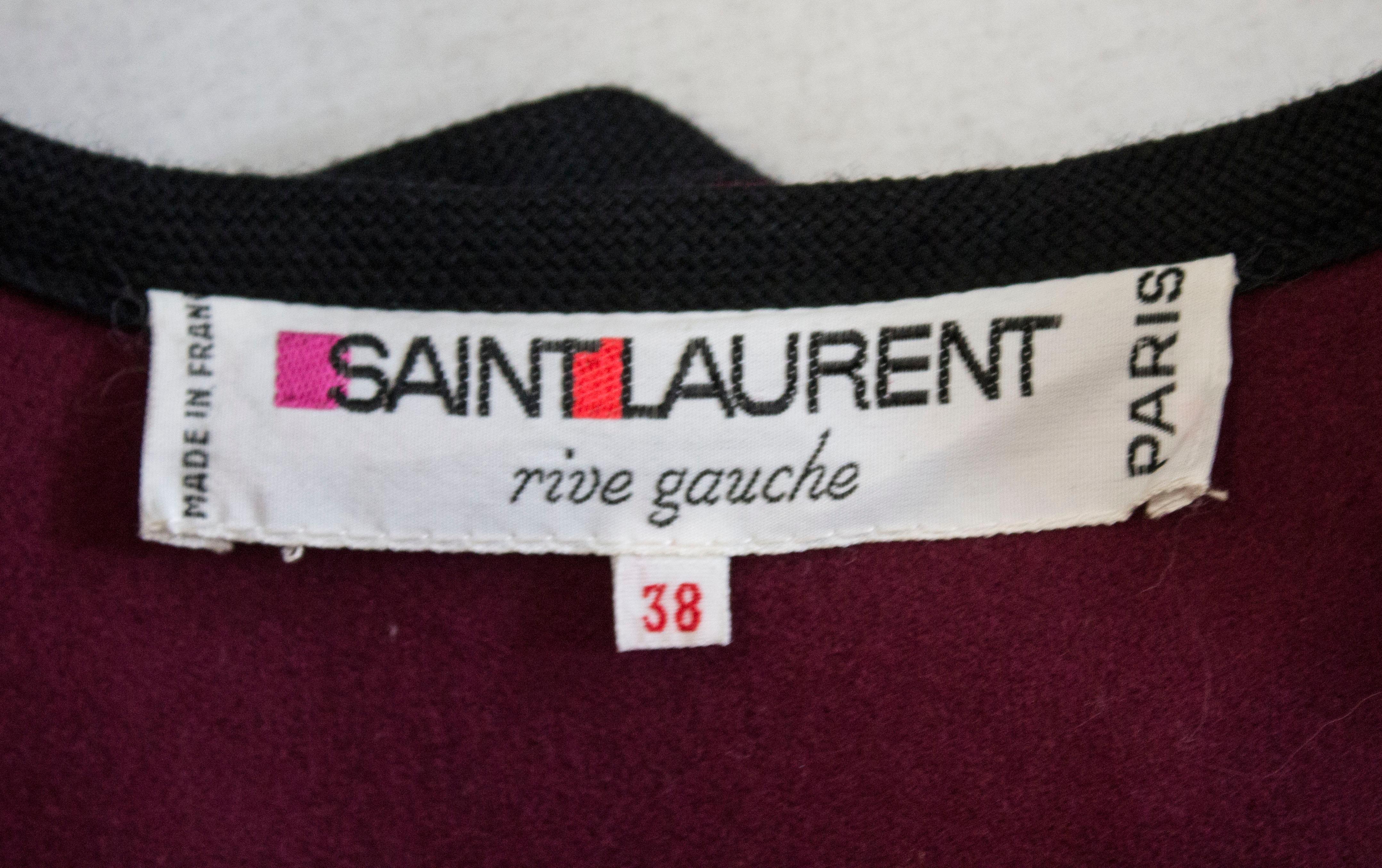 Vintage Yves Saint Laurent Rive Gauche Cape 4