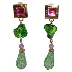 Vintage Yves Saint Laurent Rive Gauche Clip Earrings