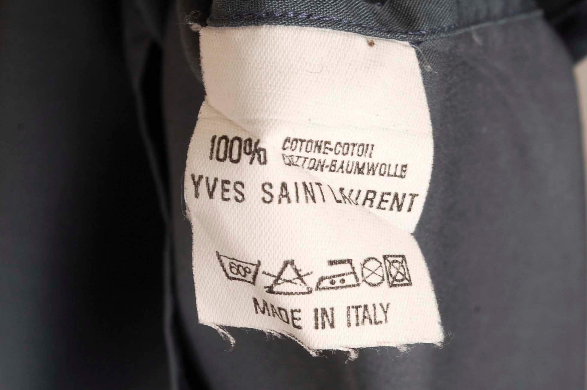 Vintage Yves Saint Laurent Rive Gauche Hedi Slimane Men Shirt Size 41/16 (L) S05 In Excellent Condition For Sale In Kaunas, LT