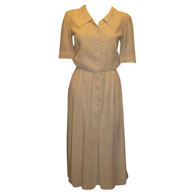 Vintage Yves Saint Laurent Rive Gauche Ivory Day Dress For Sale at 1stDibs Vintage Yves Saint Laurent Rive Gauche Ivory Day Dress For Sale at 1stDibs