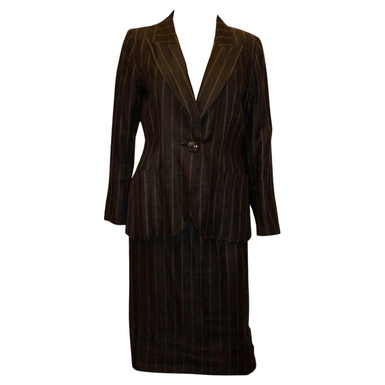 Vintage Yves Saint Laurent Rive Gauche Linen Skirt Suit For Sale