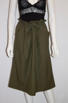 Vintage Yves Saint Laurent Rive Gauche Olive green Skirt