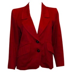 Vintage Yves Saint Laurent  Rive Gauche Red  Jacket