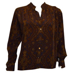 Vintage Yves Saint Laurent  Rive Gauche Silk Blouse