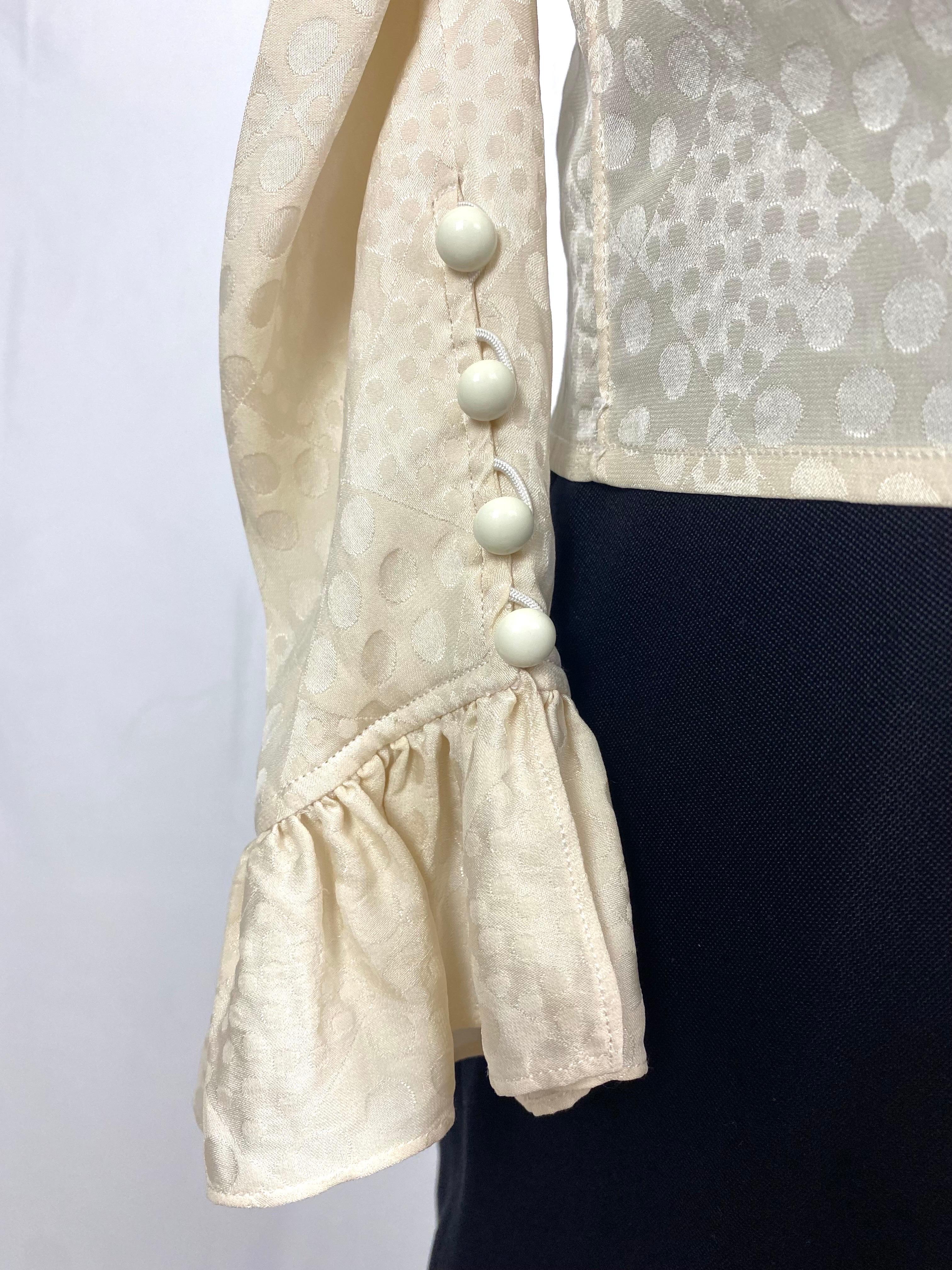 Women's Vintage Yves saint Laurent Rive Gauche silk blouse from 1970
